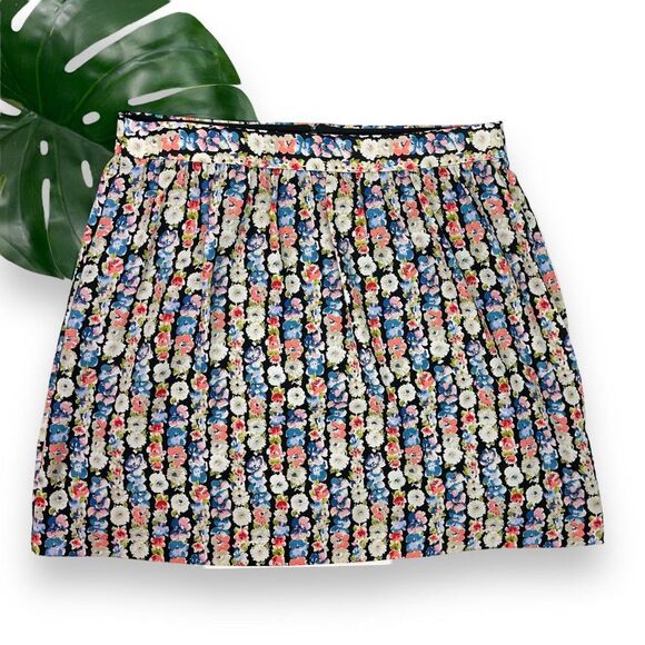 J. Crew Floral Pleated Chiffon A-Line Skirt - Picture 5 of 11